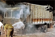 Belagavi: Ainapur tense as locals torch lorry transporting cow’s meat; 7 held